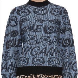 New!! GANNI Blue Wool Knit Sweater
